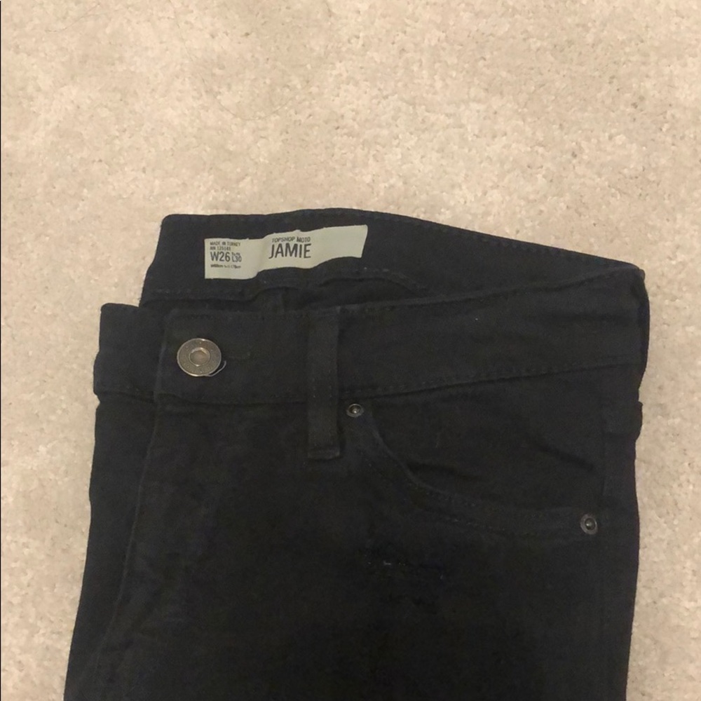 Ripped Topshop Moto Jamie jeans